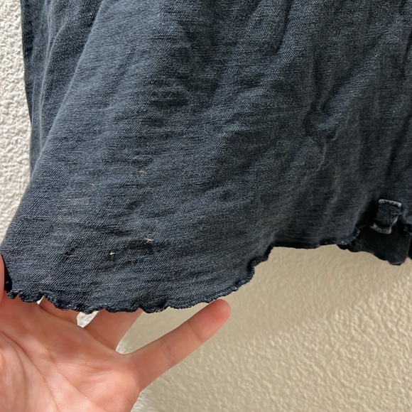 Free people Be My Baby Black Heathered Tee Sz M - Picture 5 of 6